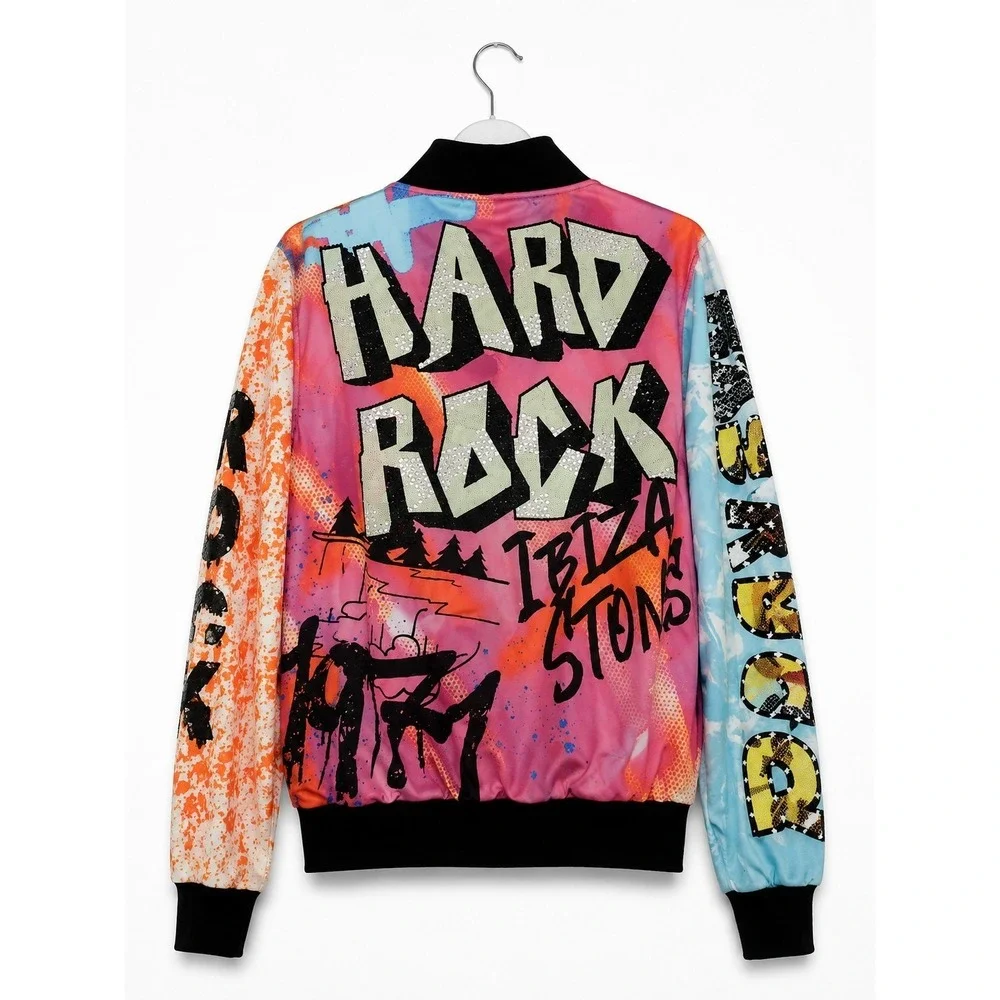 Hard Rock Cafe Ibiza Stones Jacket Niagara Falls Rhinestones Small NWT New T1